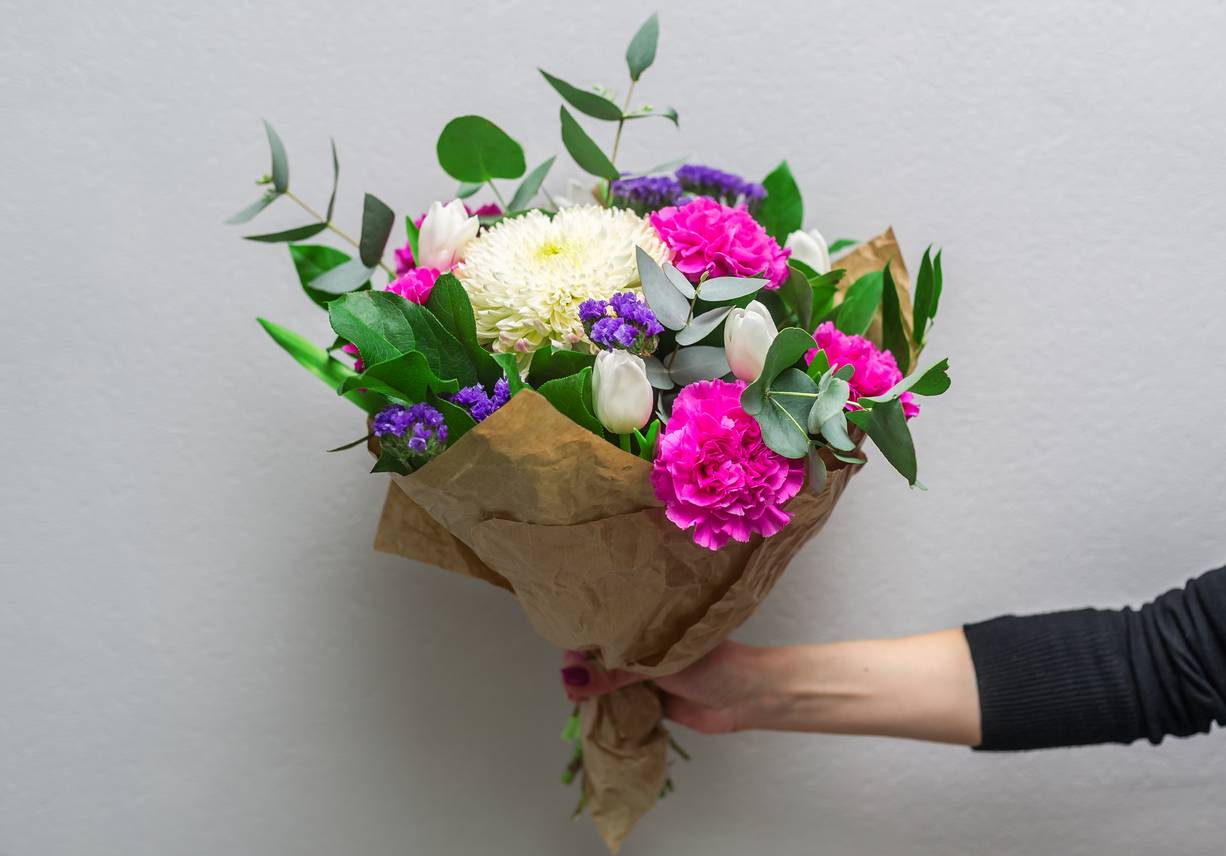 bouquet composé multicolore