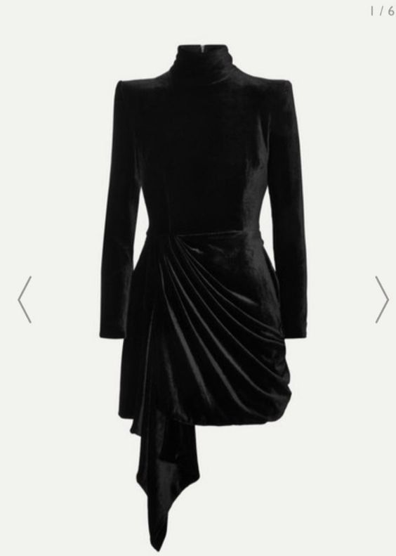 robe de soirée courte noire velours
