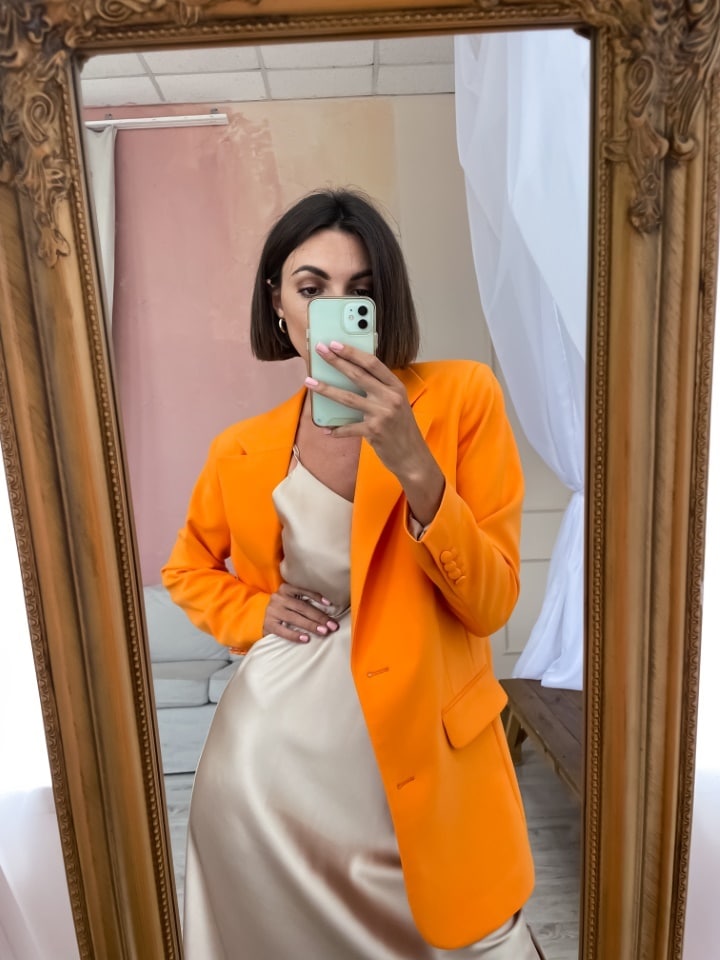 blazer femme orange