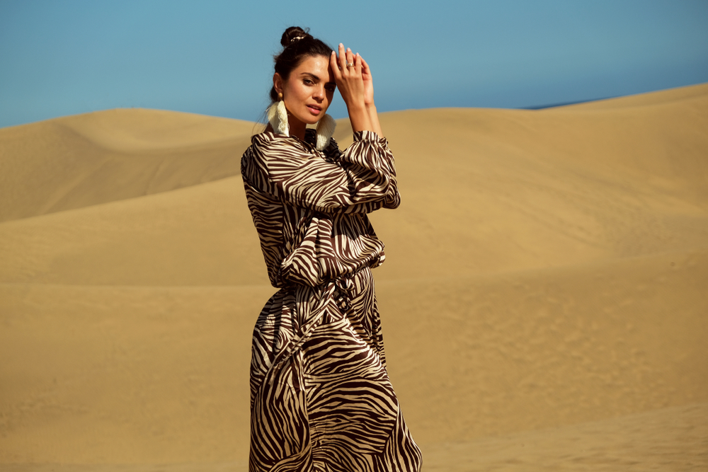 robe grande taille imprimé léopard